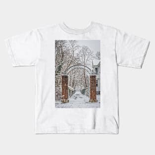 Snowy Park Entrance Kids T-Shirt